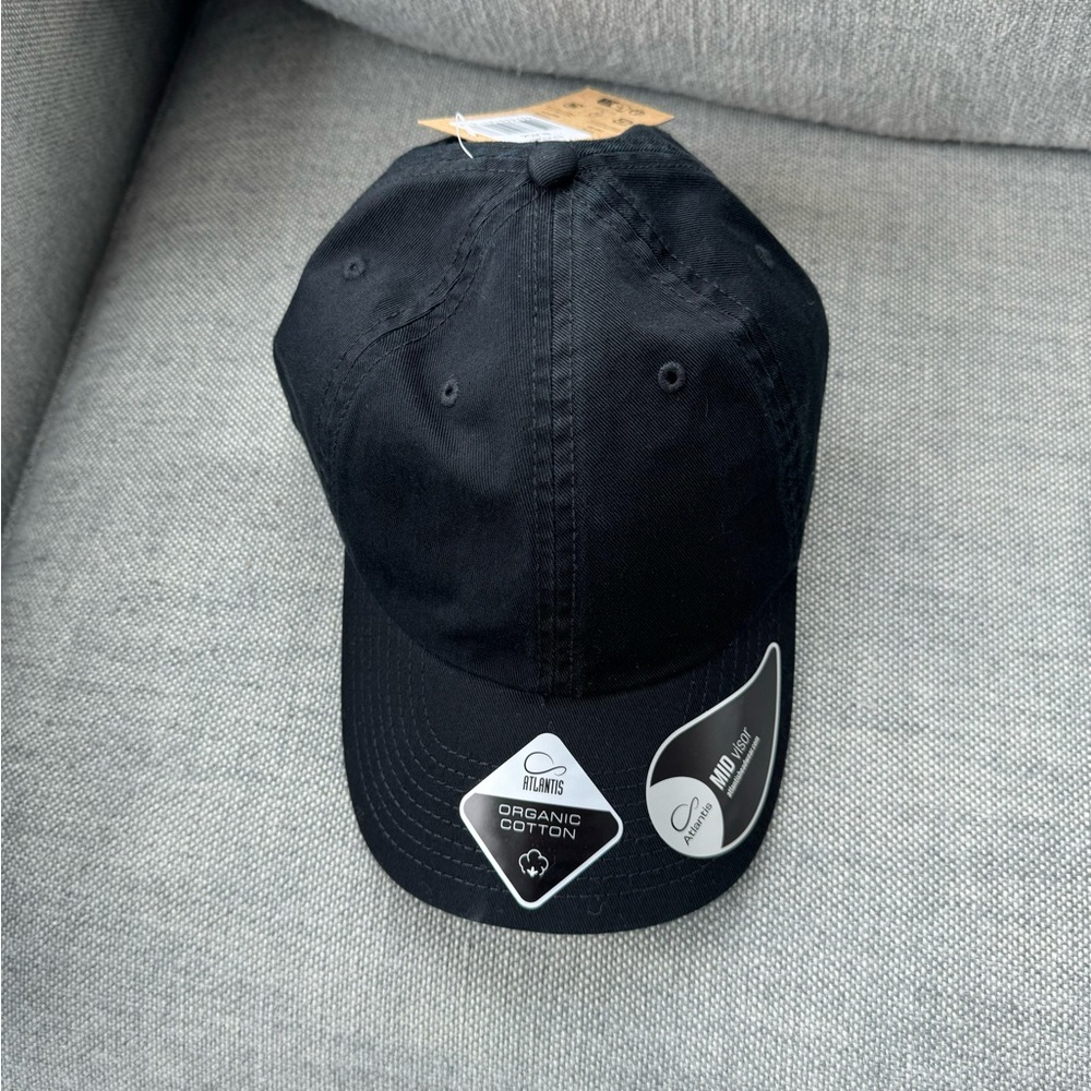 Atlantis Organic Cotton Black Baseball Hat NWT